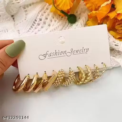 Vembley New Designer Drop & Danglers Earrings Combo | Western Earrings Collection | Earrings Combo For Girls | with Gold-plated for women & Girls