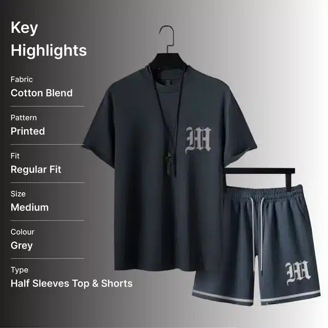 Printed Tracksuits for Men (Grey)