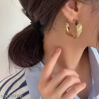 Classic Golden Twist Hoops