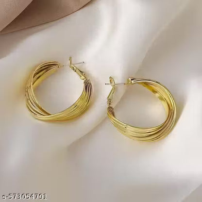 Classic Golden Twist Hoops