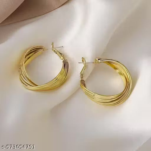 Classic Golden Twist Hoops